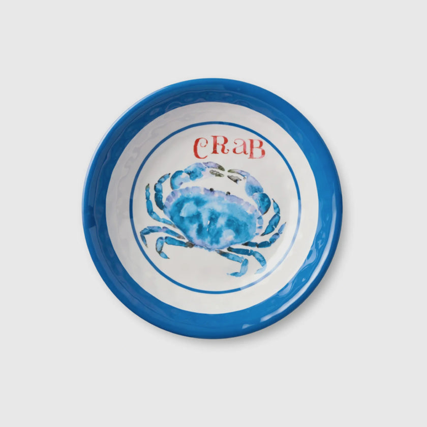 Beach House Crab Large Serving Bowl - 13.75” x 2.75”