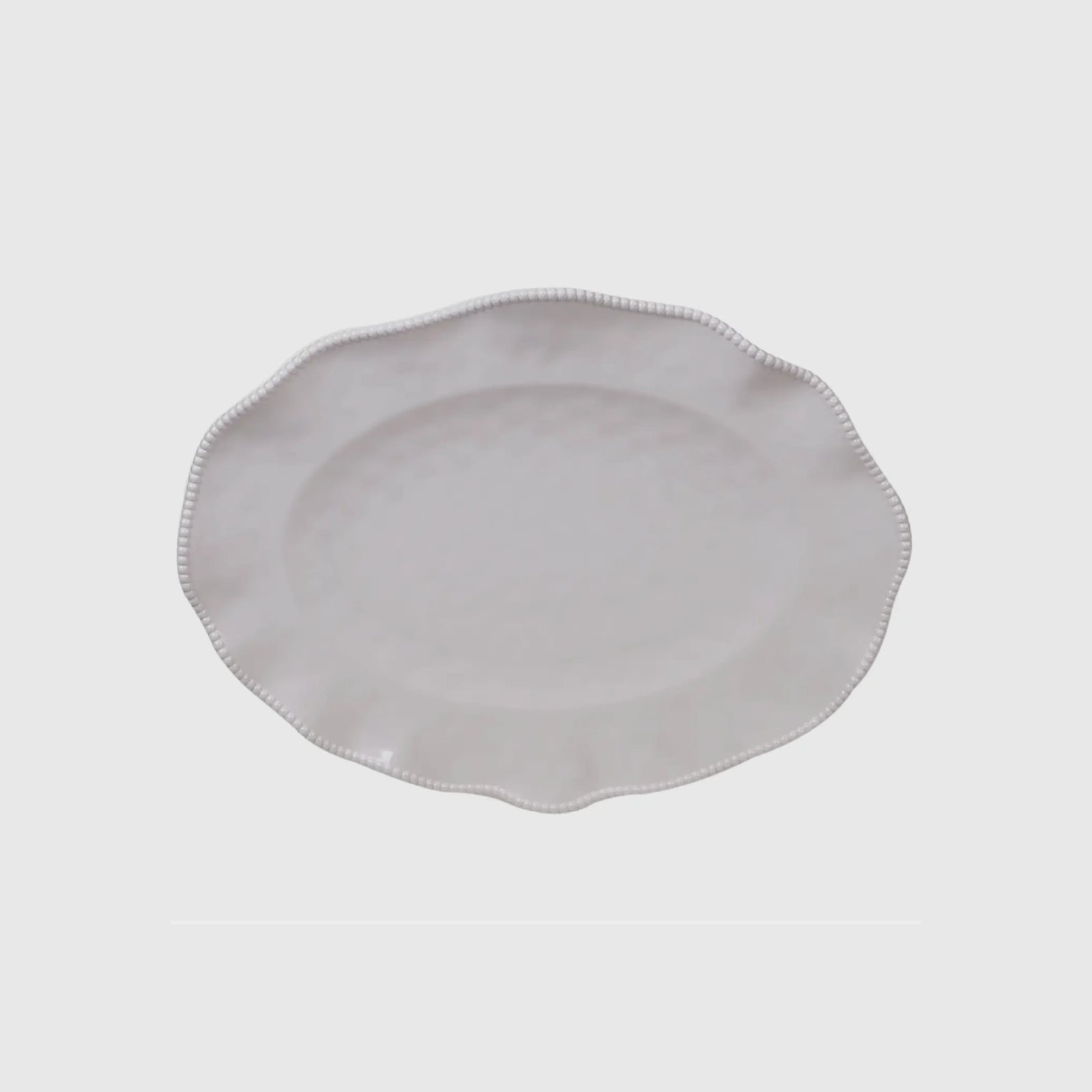 Perlette Cream Melamine Oval Platter - 18” x 13.5”