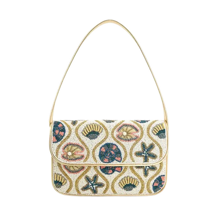 Sunlit Shore Embellished Shoulder Bag